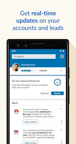 ภาพหน้าจอ LinkedIn Sales Navigator 1