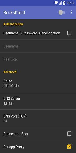 SocksDroid screenshot 3