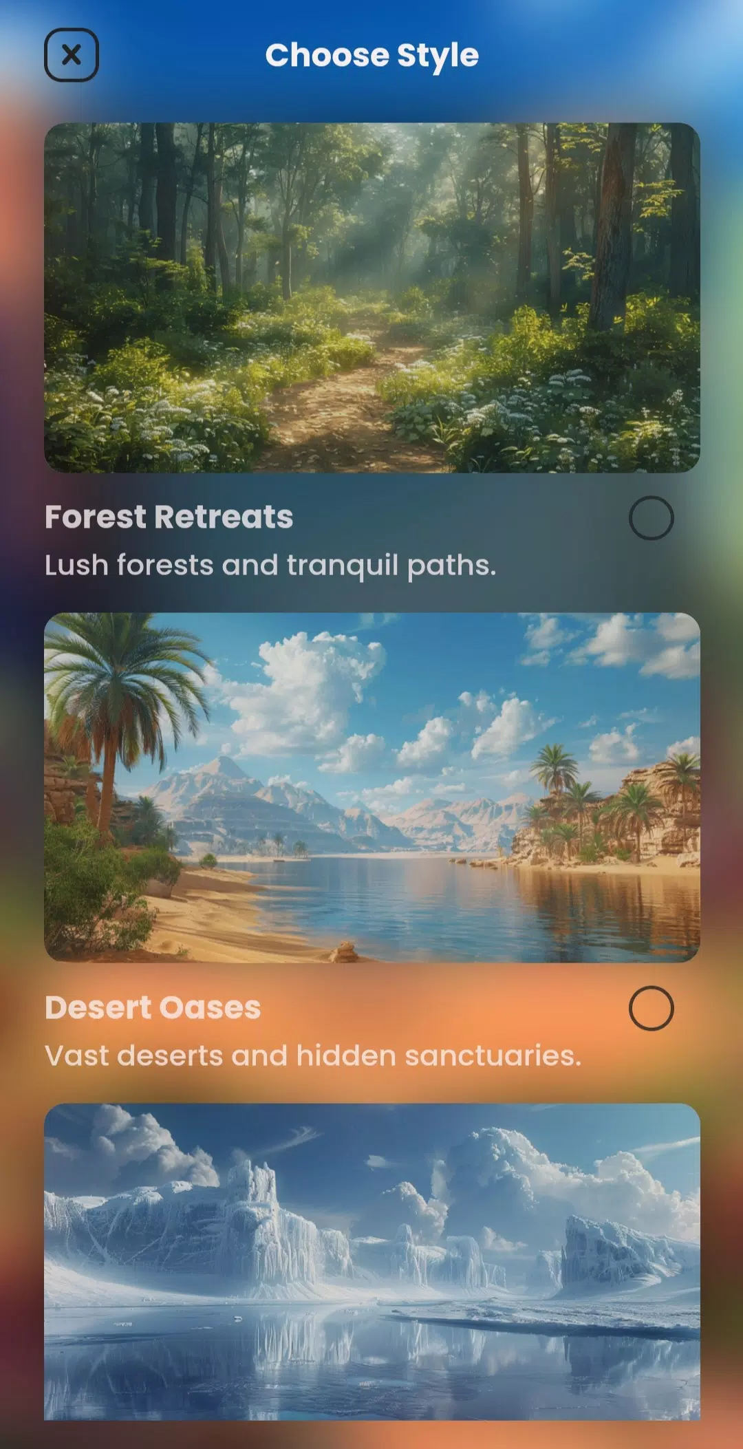 AI Landscape Generator App zrzut ekranu 4
