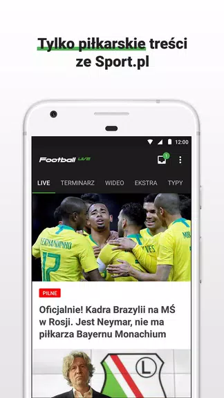 Football LIVE - wyniki na żywo zrzut ekranu 1