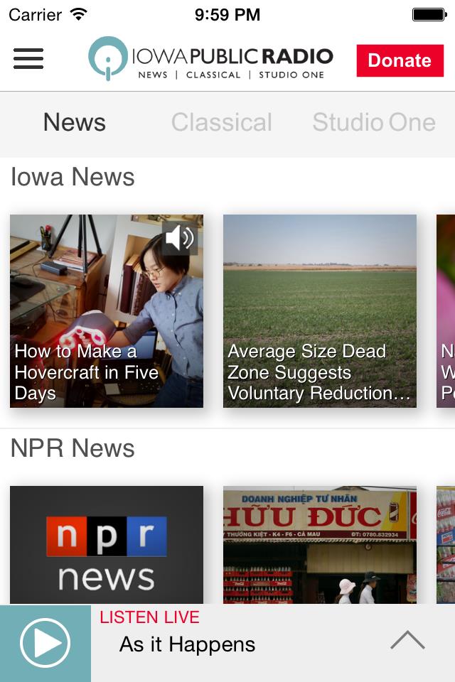 Iowa Public Radio App ကိုဖန်သားပြင်2