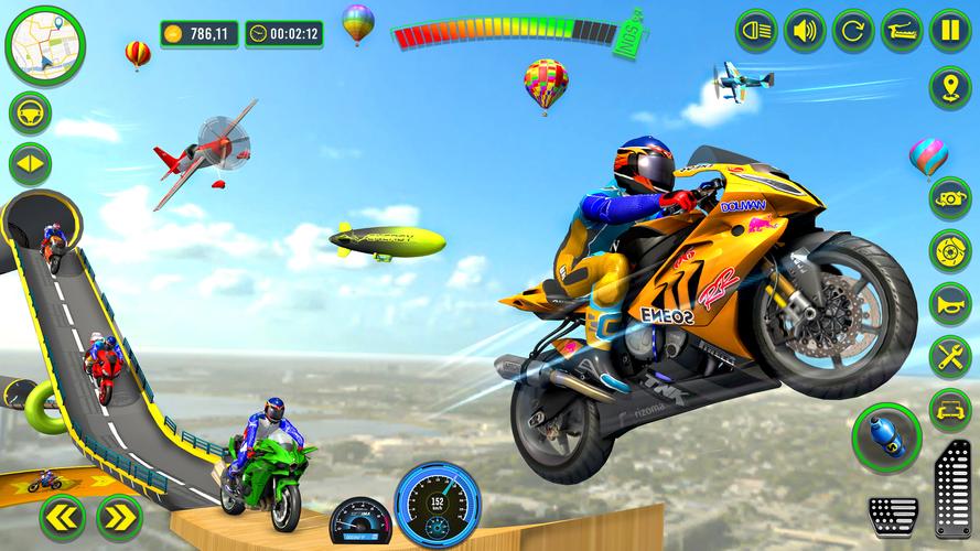 Mega Ramp Stunts Bike Games 3d 스크린 샷 2