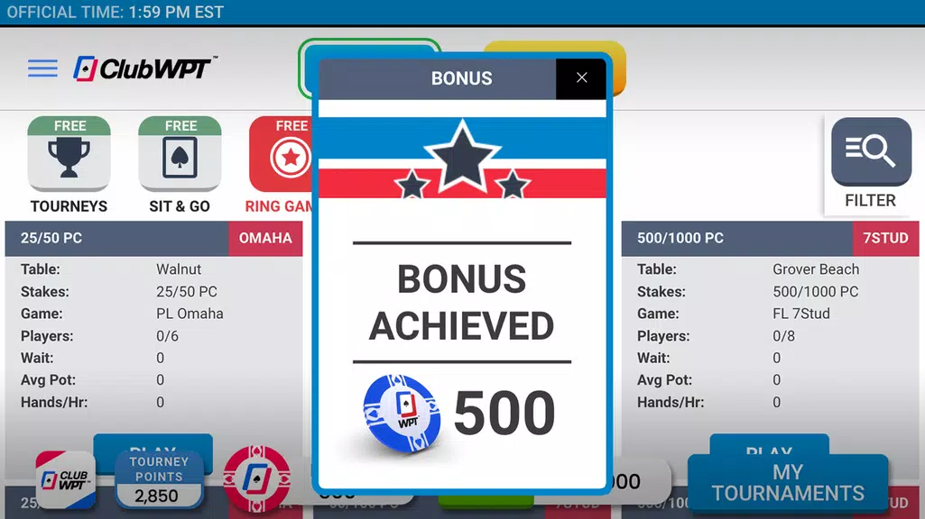 ClubWPT: Free Poker, Casino Screenshot 3