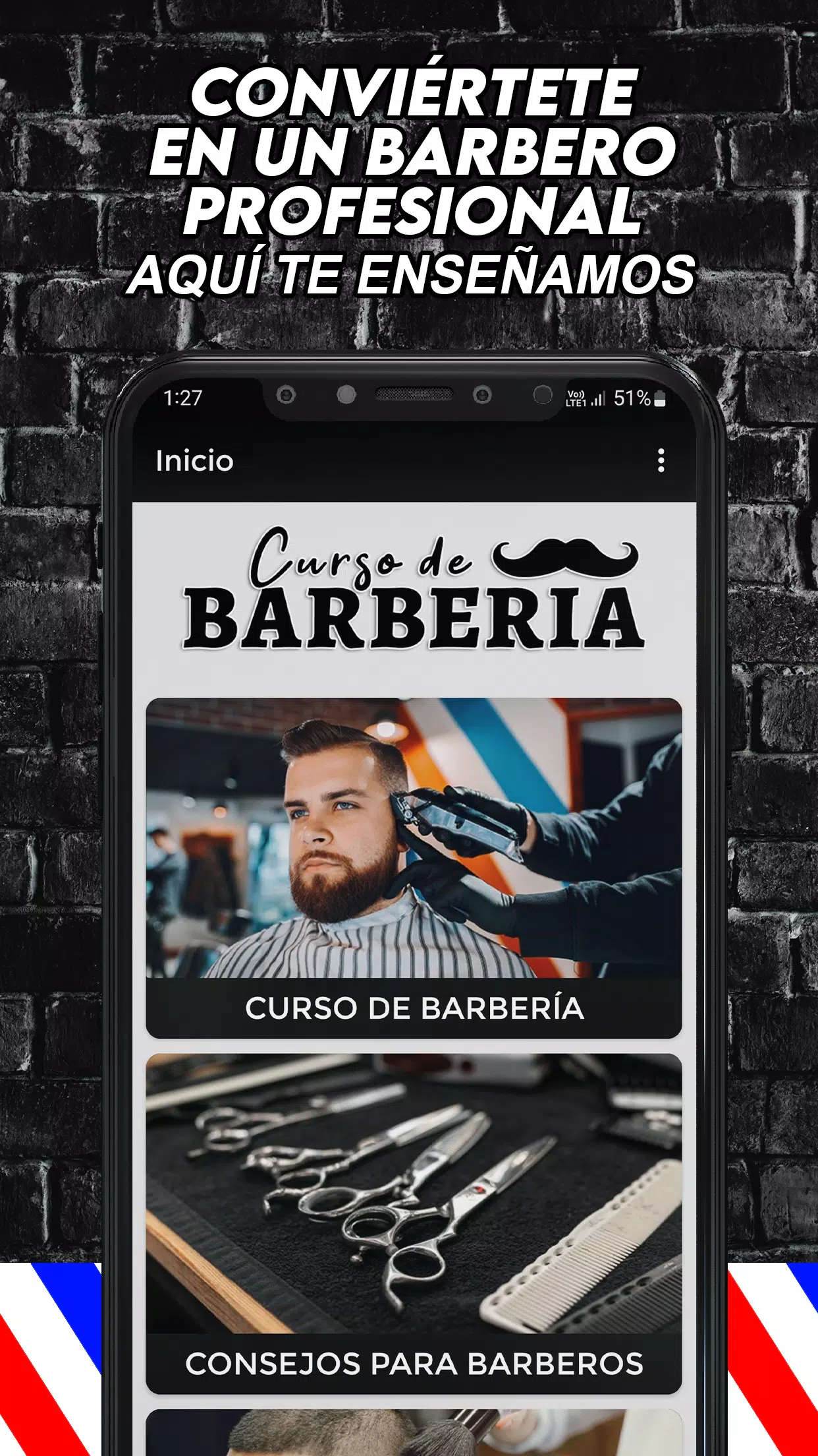 Curso de Barberia y Peluquería ekran görüntüsü 1