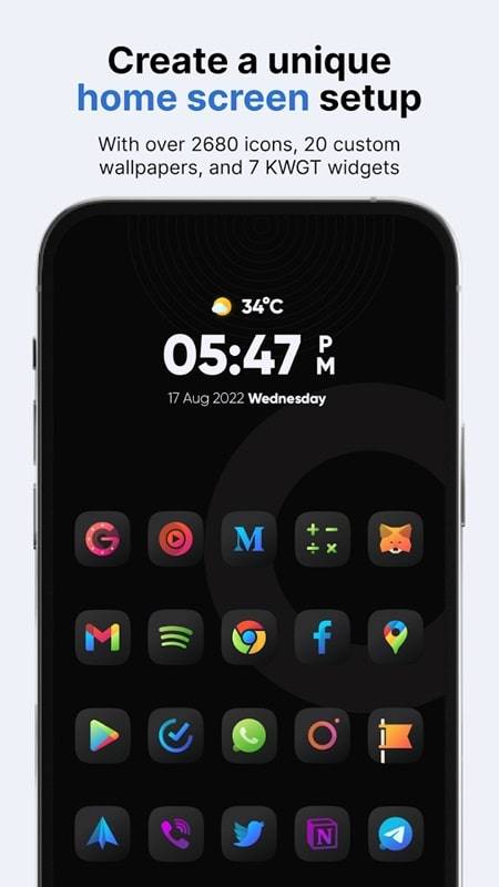 Athena Dark Icon Pack ကိုဖန်သားပြင်4