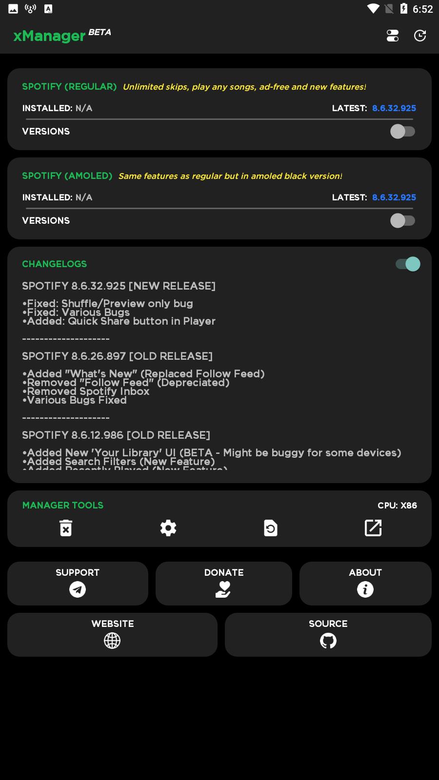 ภาพหน้าจอ xManager For Spotify 4