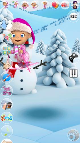 Talking Baby Babsy Winter Fun экрана 4