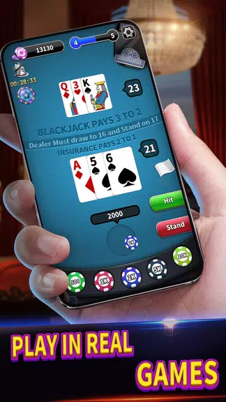 BlackJack 21 lite offline game screenshot 1