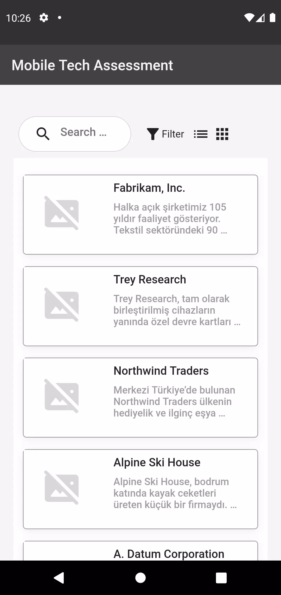 Flutter Tech Assessment ကိုဖန်သားပြင်1