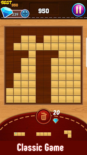 Block Puzzle : Classic Wood स्क्रीनशॉट 2