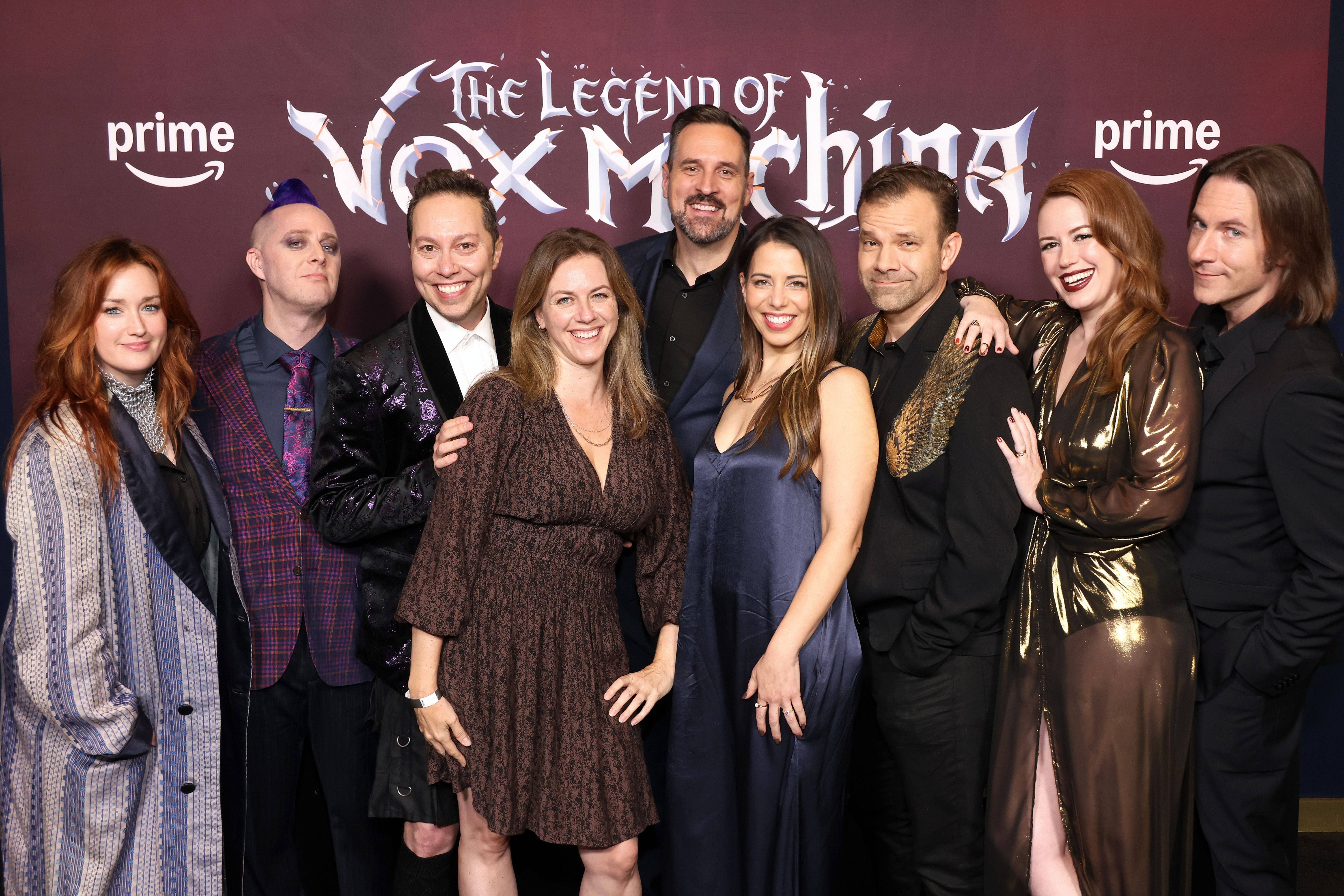 O elenco da lenda de Vox Machina. Foto de Anna Webber/Getty Images for Prime Video.