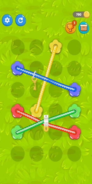 Tangled Line 3D: Knot Twisted экрана 3