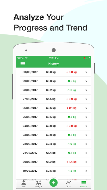 BMI Calculator: Weight Tracker屏幕截圖4