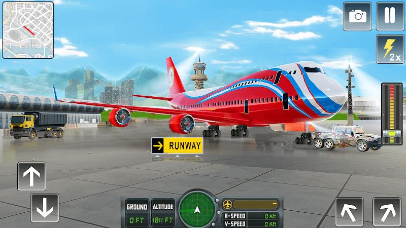 Flying Airplane Pilot Games экрана 4