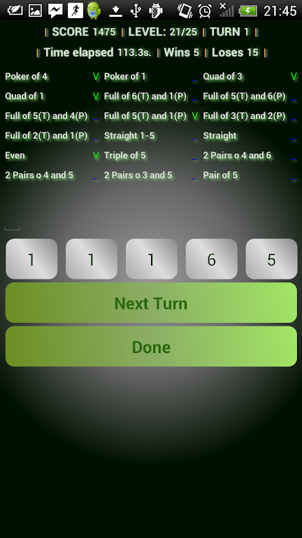 ภาพหน้าจอ Doms roll dice poker game free 4