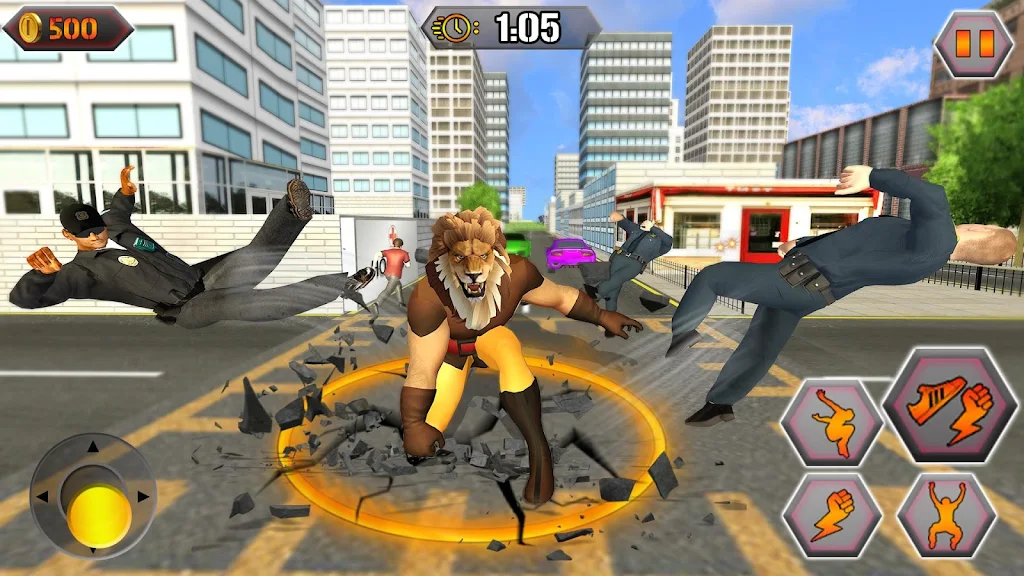 Scary Lion Crime City Attack screenshot 2