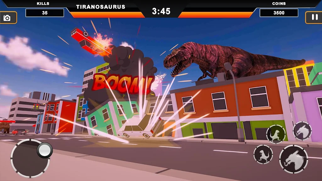 Dinosaur Rampage: Dino City Rampage Simulator屏幕截圖1