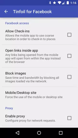 ภาพหน้าจอ Tinfoil for Facebook 3
