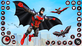 Bat Hero Dark Crime City Game 스크린샷 1