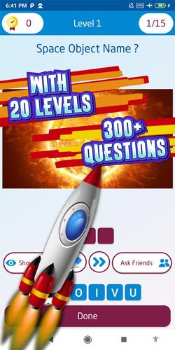 space quiz games captura de pantalla 3