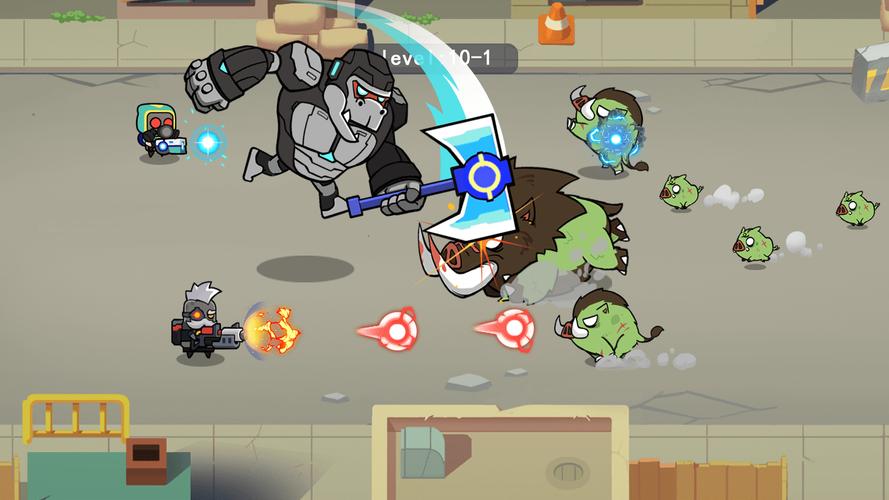 Screenshot Merge Mech vs. Zombie Brawl 4