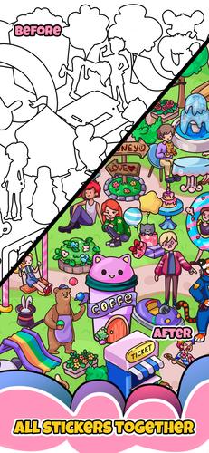 Sticker book & coloring puzzle captura de pantalla 4