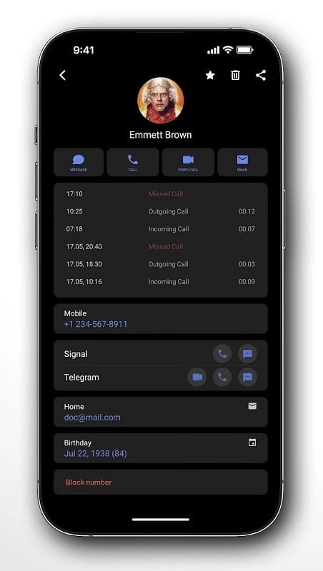 Right Dialer экрана 2
