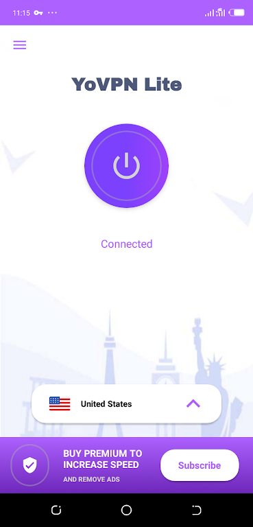 YoVPN-LITE, The Free fastest and most secured VPN स्क्रीनशॉट 1