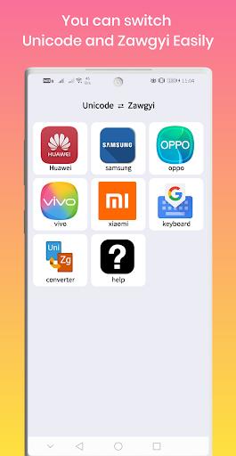 Unicode ⇄ Zawgyi captura de pantalla 1