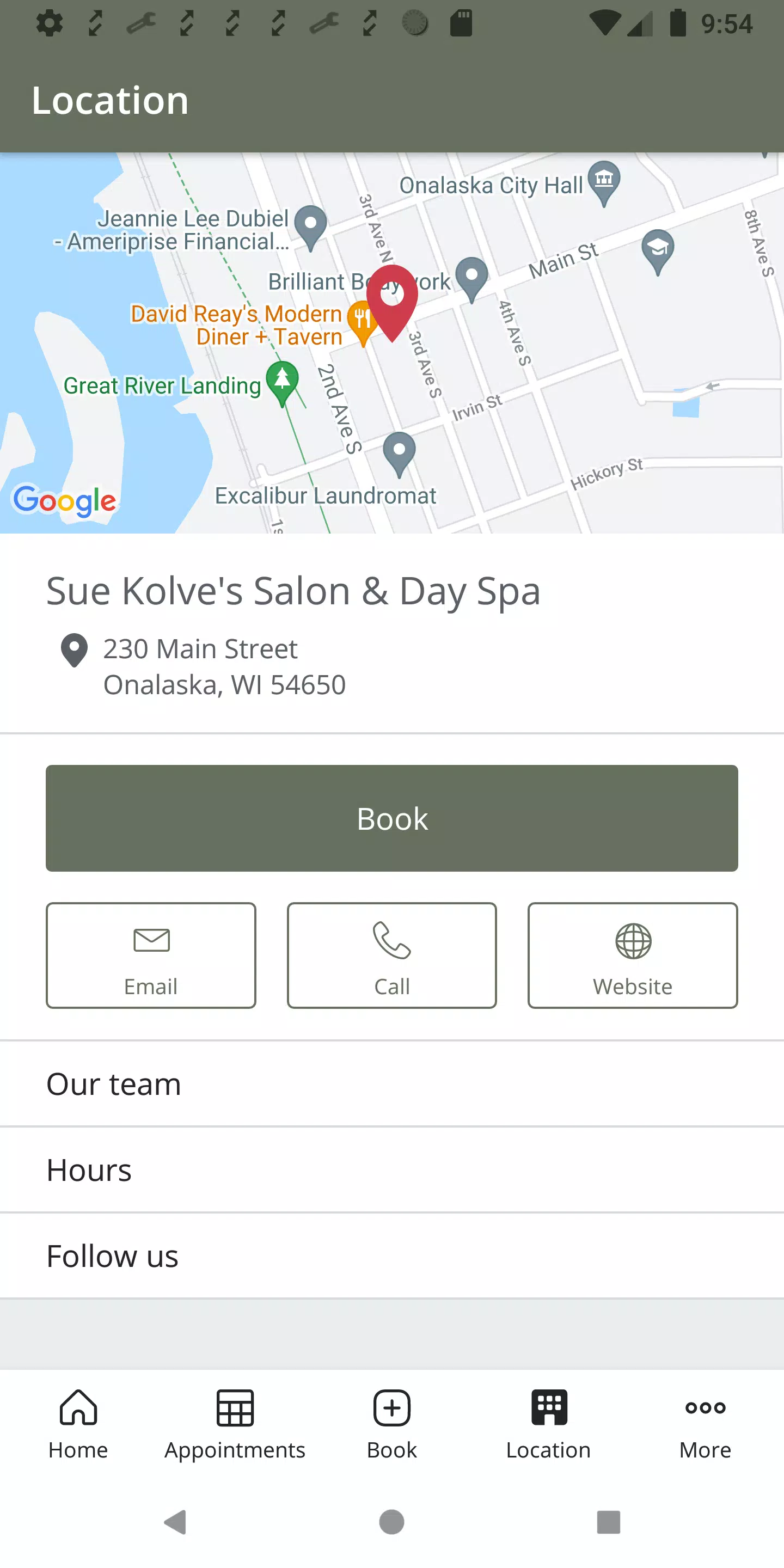 Sue Kolve’s Salon & Day Spa Captura de tela 4