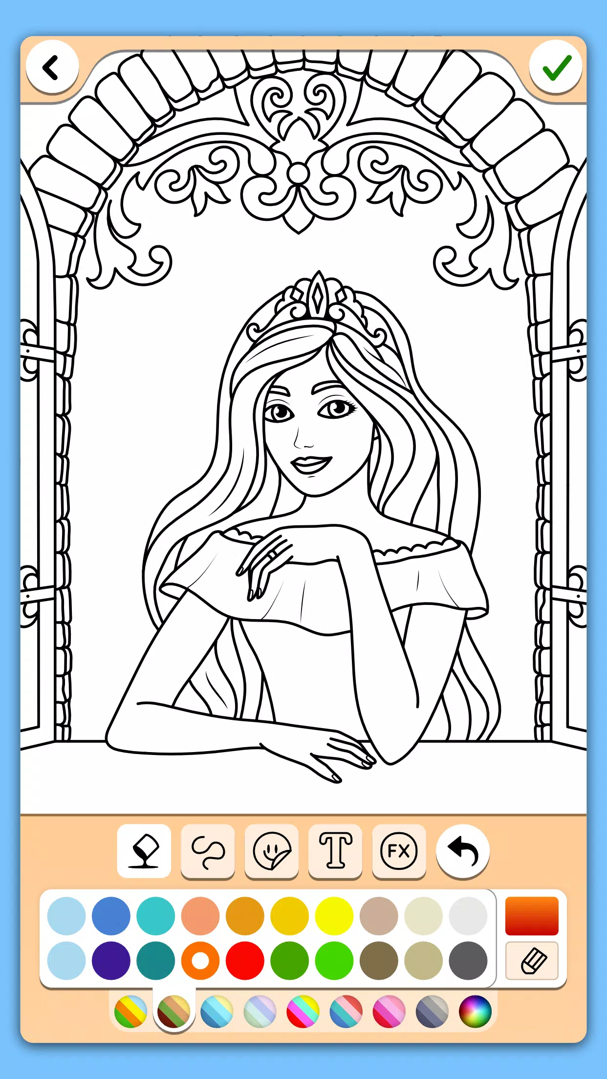 ภาพหน้าจอ Princess Coloring Game 2