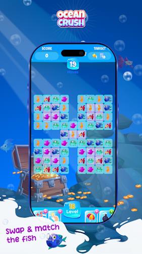 Ocean Crush Game - Match 3 Capture d’écran2