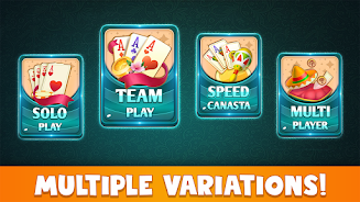 Canasta Plus Offline Card Game экрана 2