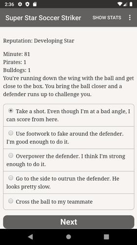 Screenshot Super Star Soccer Striker 1