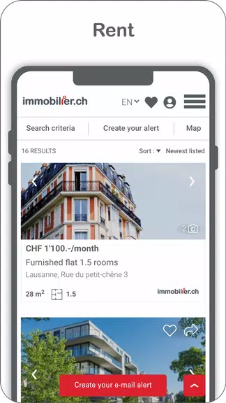 immobilier.ch स्क्रीनशॉट 1