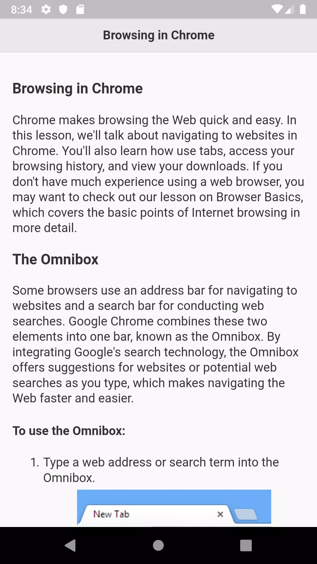 Tutorials for Web Browser屏幕截圖4