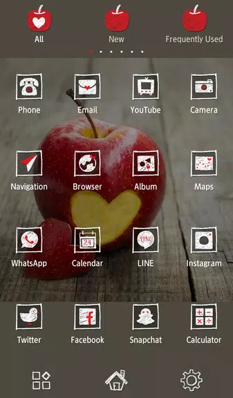 Heart Apple Theme +HOME ảnh chụp màn hình 2