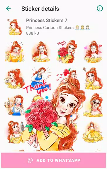 Princess Cartoon WAstickerスクリーンショット3