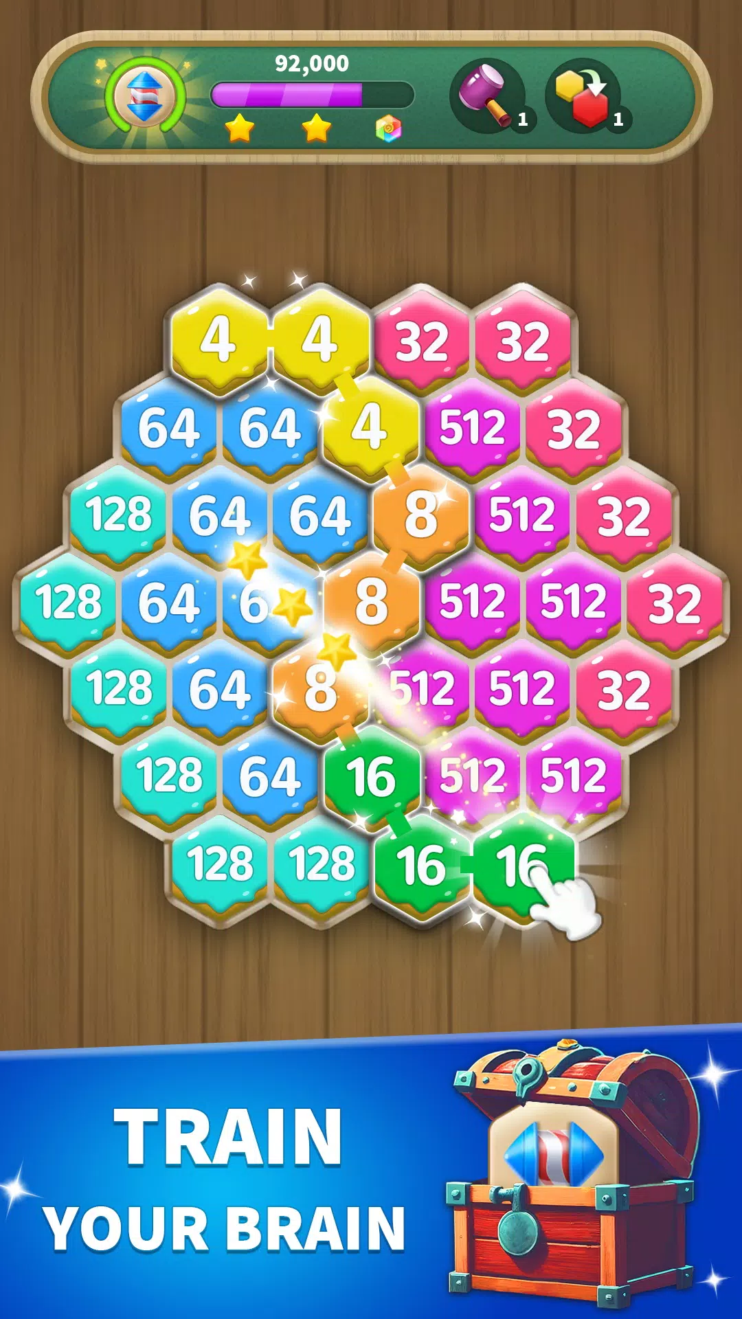 Hexa Connect: 2048 Puzzle экрана 2