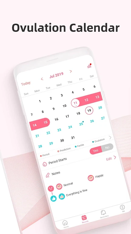 PinkBird Period Tracker Captura de pantalla 2