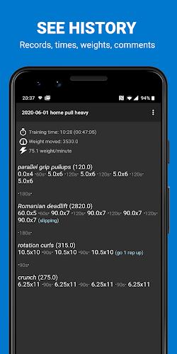 Bodybuilding Workout Log Screenshot 3