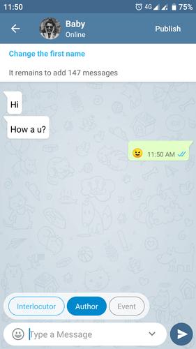 Fake Chat Messenger — TeleFake Screenshot 4