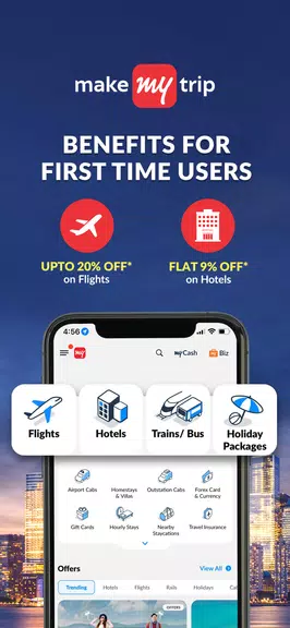 MakeMyTrip Hotels, Flight, Bus屏幕截圖2
