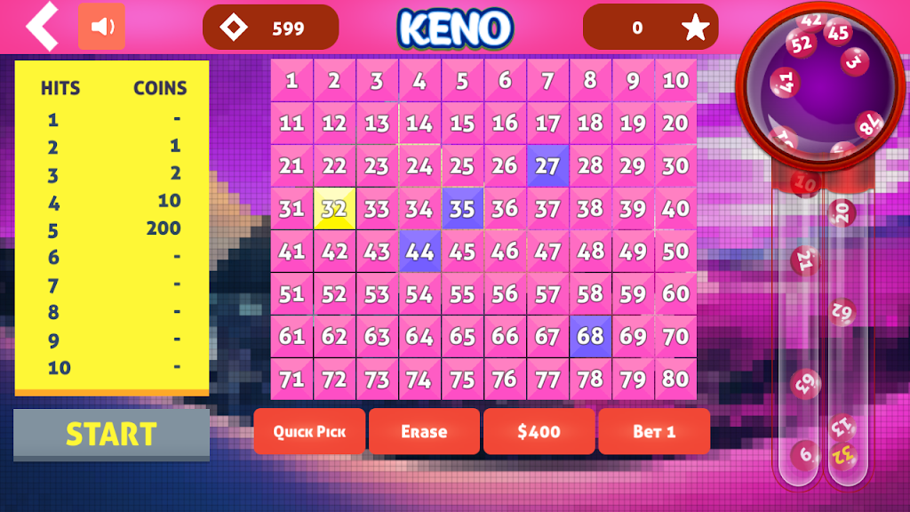 Cleo Keno - Free Keno Game स्क्रीनशॉट 4