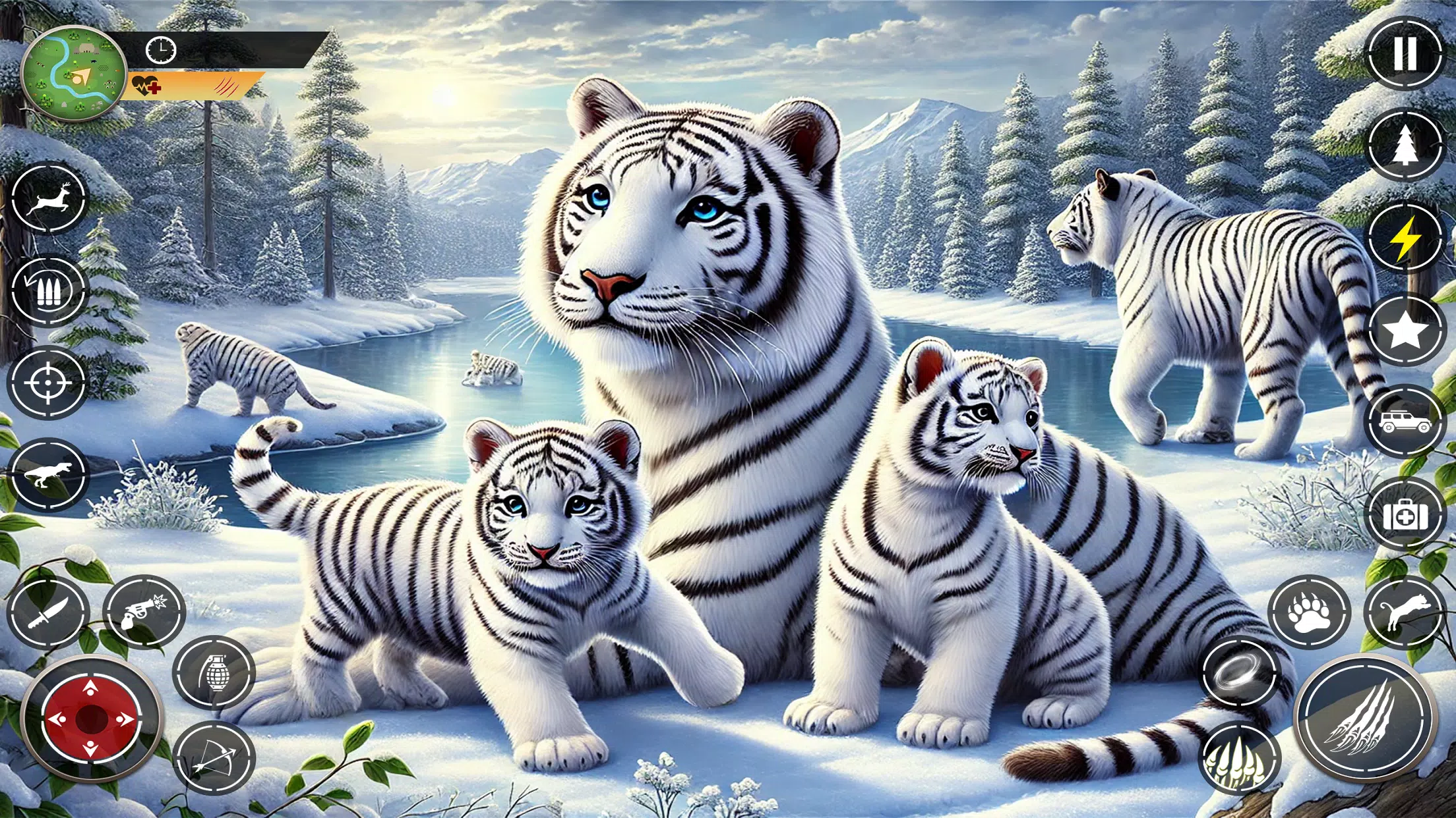 Snow Tiger Family Simulator 3D ကိုဖန်သားပြင်1