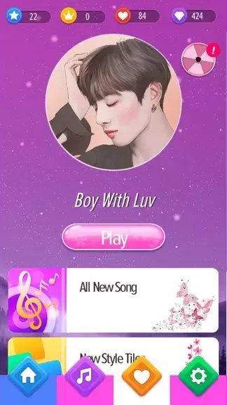 Screenshot Flower Pink Piano Tiles - Girly Butterfly Songs 2