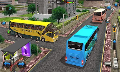 Offroad School Bus Drive Games captura de pantalla 2