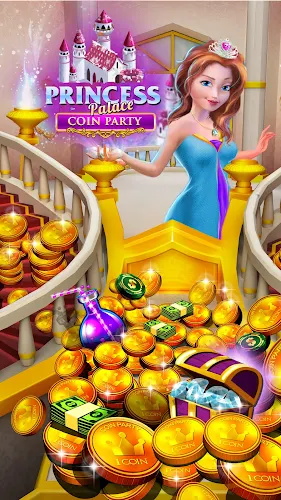 Princess Gold Coin Dozer Party Capture d’écran2