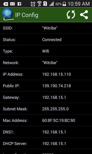 ภาพหน้าจอ IPConfig - What is My IP? 1