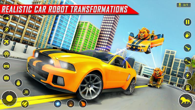 ภาพหน้าจอ Lion Robot Car Game:Robot Game 4